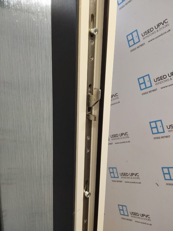 Used Anthracite Grey On White Upvc Back Door 825mm x 2180mm 0680 - Image 4