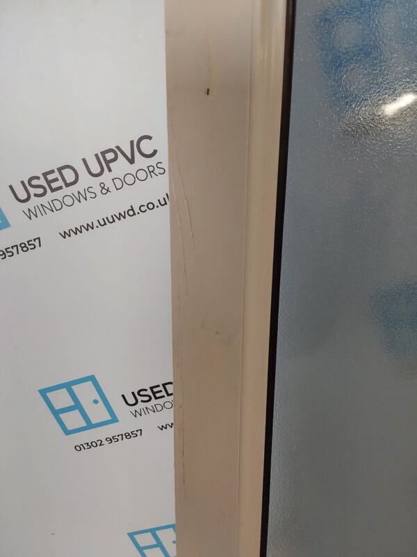 Used White Upvc Door With Side Panel And Toplight 1190mm x 2430mm DS011 - Image 7