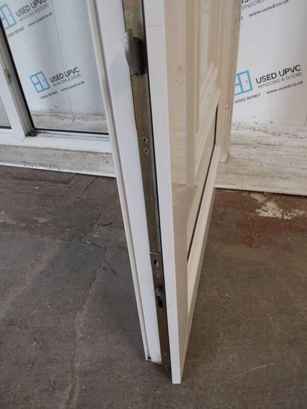 Used White Upvc Door With Side Panel And Toplight 1190mm x 2430mm DS011 - Image 6