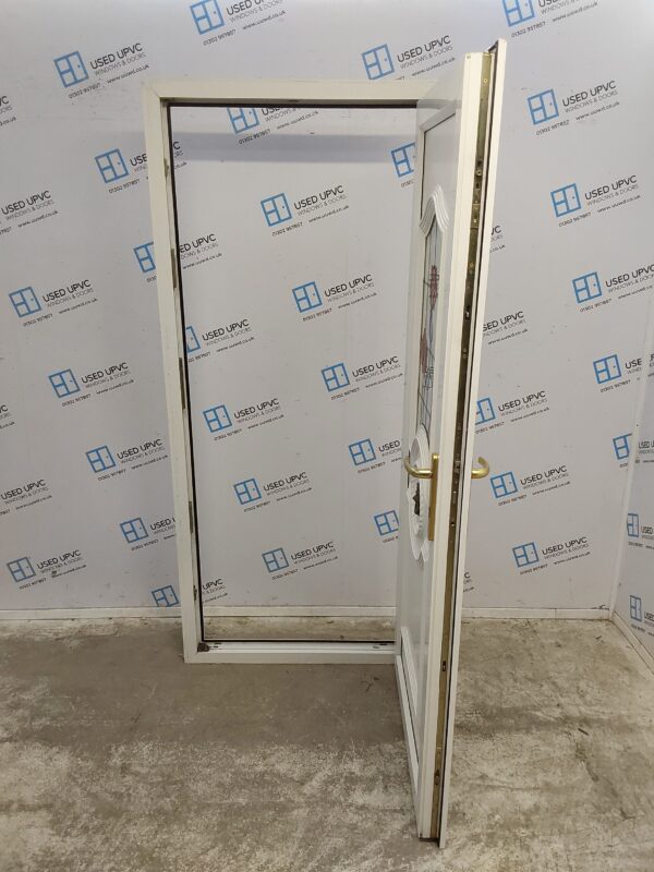 Used White Upvc Back Door 880mm x 2015mm 0830 - Image 3