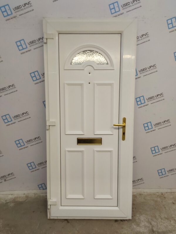 Used White Upvc Front Door 905mm x 2075mm 0781 - Image 2