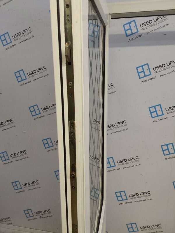 Used White Upvc Back Door 870mm x 2025mm (Reduce To 820mm) 0755 - Image 4