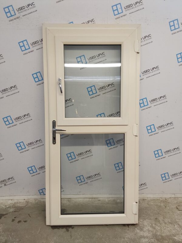 Used Duck Egg Blue Upvc Stable Door 960mm x 2030mm 0637 - Image 2