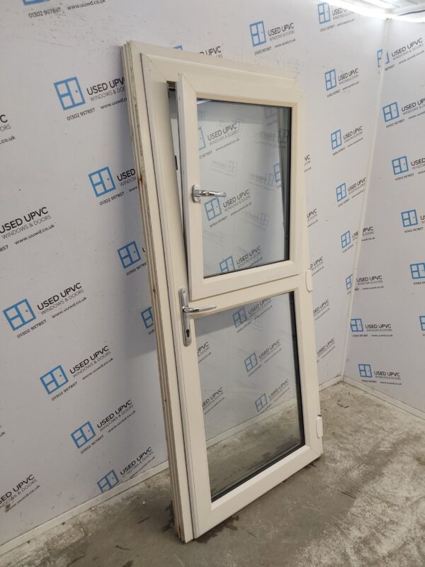 Used Duck Egg Blue Upvc Stable Door 960mm x 2030mm 0637 - Image 3