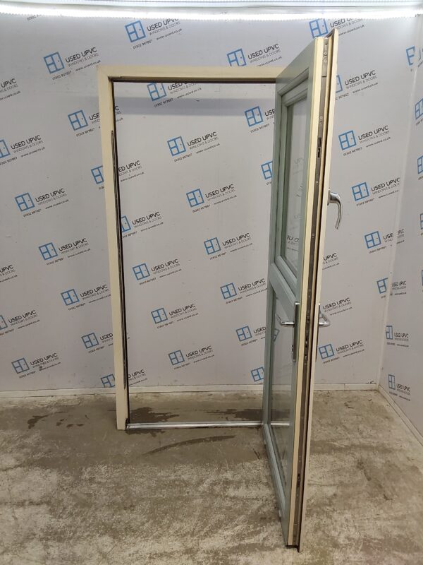 Used Duck Egg Blue Upvc Stable Door 960mm x 2030mm 0637 - Image 5