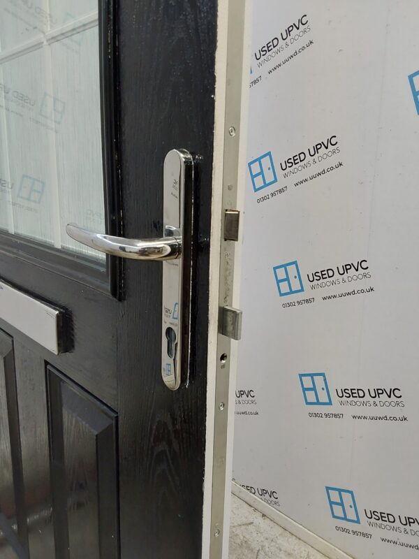 Used Black Composite Front Door 1000mm x 2090mm 0525 - Image 5