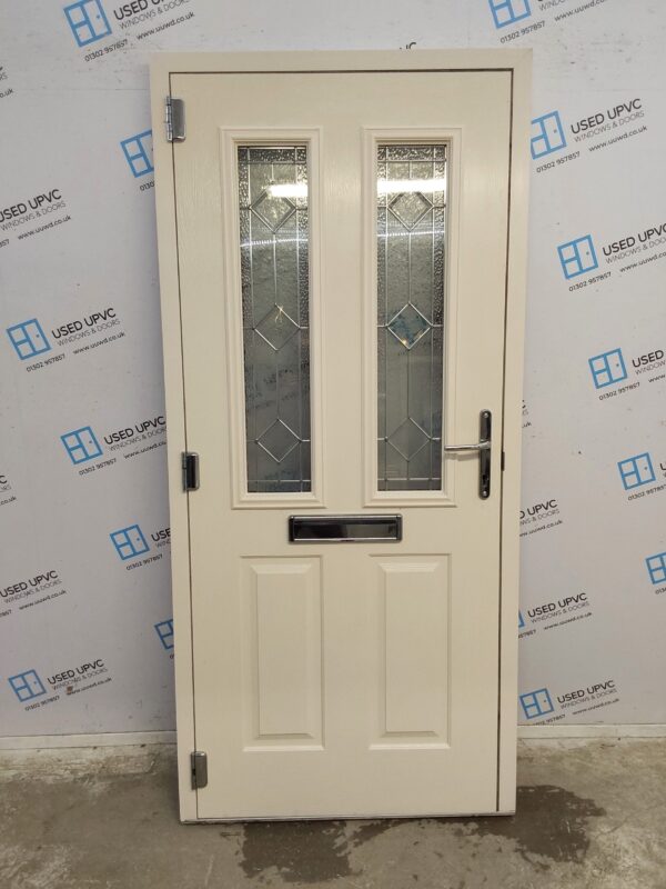 Used Red Composite Front Door 940mm x 2040mm 0330 - Image 2