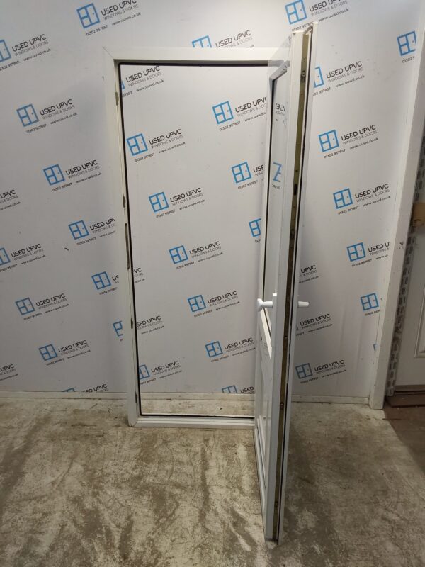 Used White Upvc Back Door 835mm x 2020mm 0286 - Image 3