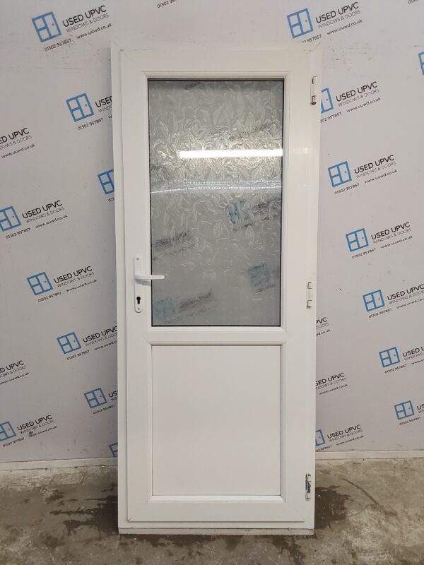 Used White Upvc Back Door 855mm x 2090mm 0027 - Image 2