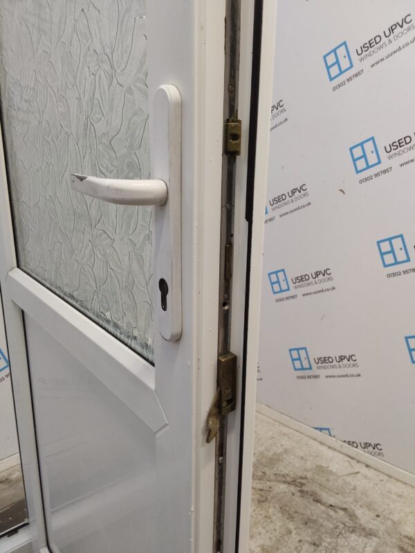 Used White Upvc Back Door 855mm x 2090mm 0027 - Image 5