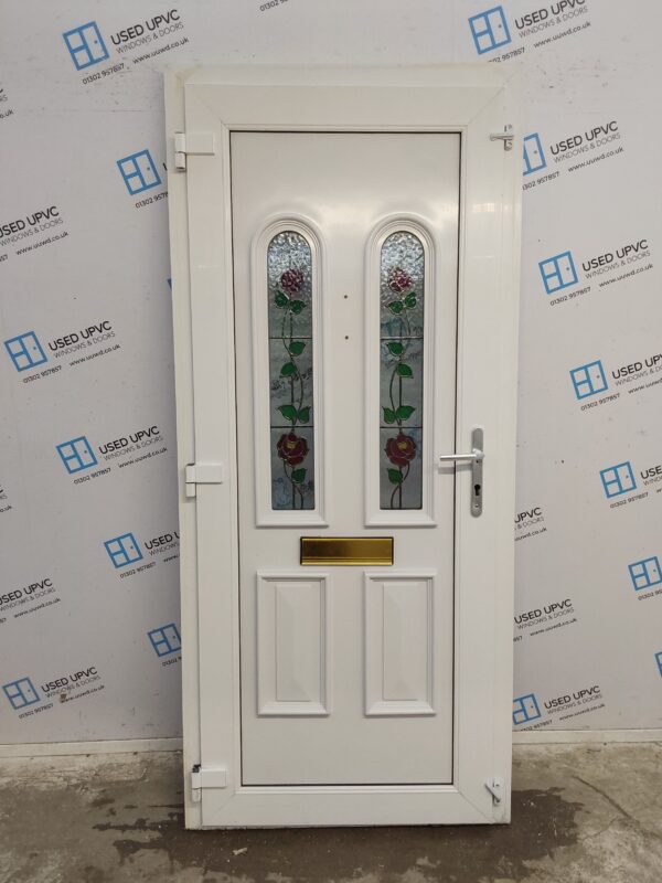 Used White Upvc Front Door 925mm x 2075mm 0039 - Image 2