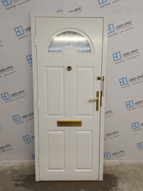 Used White Upvc Front Door 850mm x 2015mm 0822 - Image 2