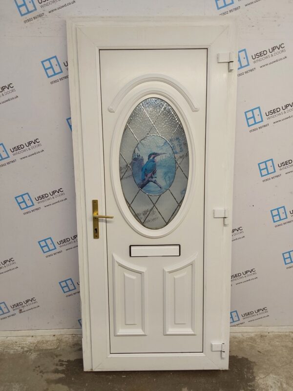 Used White Upvc Front Door 905mm x 2065mm 0136 - Image 2