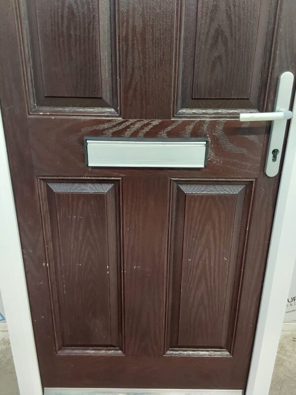 Used Brown Composite Front Door 815mm x 2070mm (Reduce To 2045mm) 0015 - Image 11