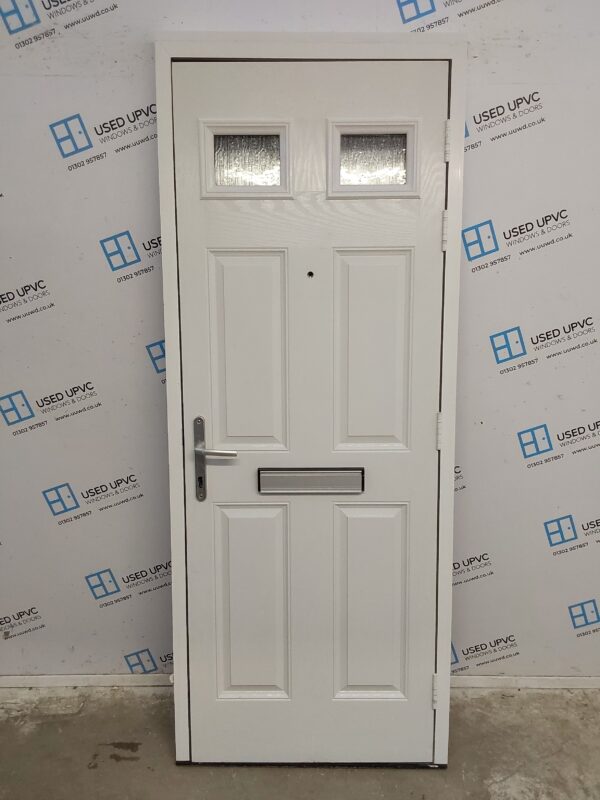 Used Brown Composite Front Door 815mm x 2070mm (Reduce To 2045mm) 0015 - Image 2