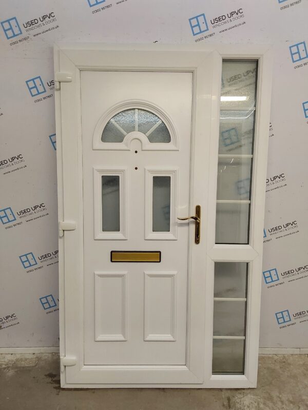 Used White Upvc Front Door And Side Panel 1215mm x 2050mm DS016 - Image 2