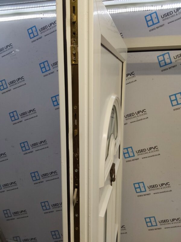 Used White Upvc Front Door And Side Panel 1215mm x 2050mm DS016 - Image 4