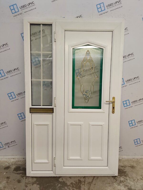 Used White Upvc Front Door And Side Panel 1225mm x 2035mm DS026 - Image 2