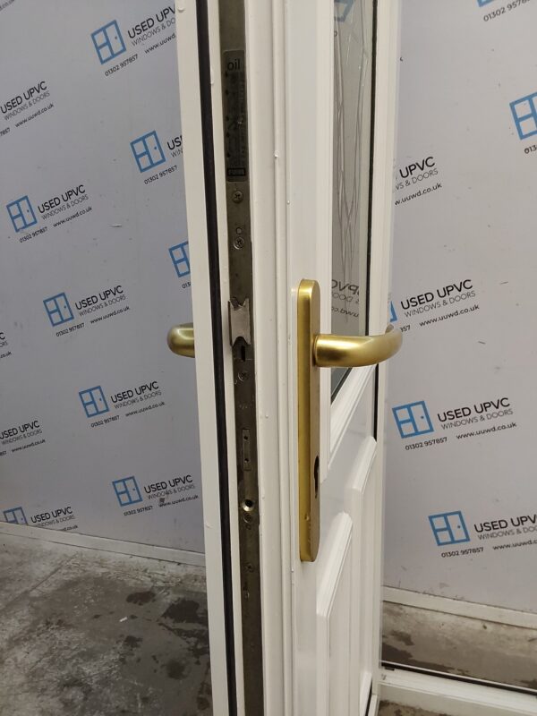Used White Upvc Front Door And Side Panel 1225mm x 2035mm DS026 - Image 5