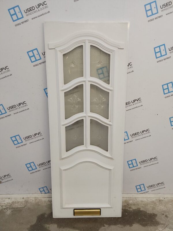 Used White Upvc Front Door Panel 669mm x 1767mm x 24mm 24UFDP002 - Image 4