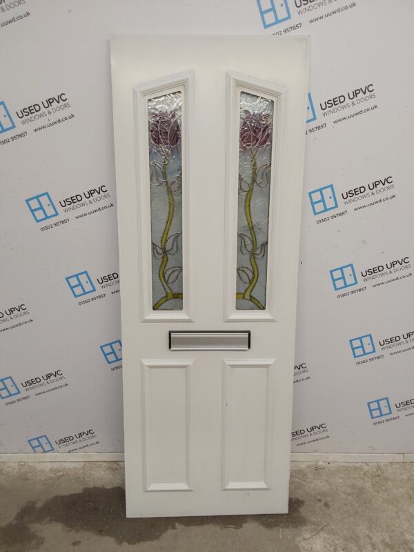 Used White Upvc Front Door Panel 649mm x 1778mm x 24mm 24UFDP009 - Image 4