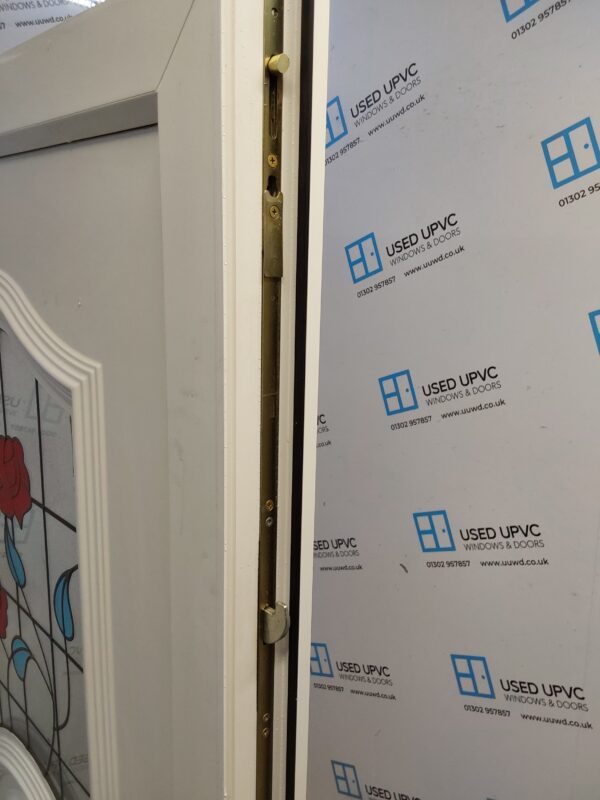 Used White Upvc Front Door And Toplight 1010mm x 2210mm 0645 - Image 4
