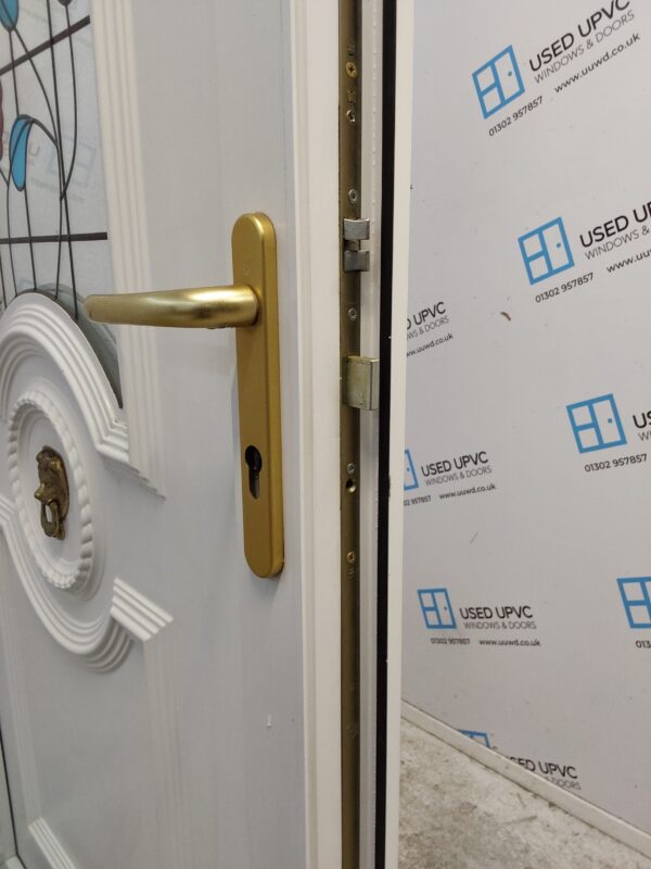 Used White Upvc Front Door And Toplight 1010mm x 2210mm 0645 - Image 5