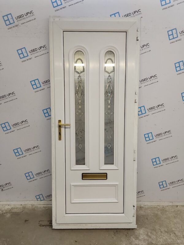 Used White Upvc Front Door 880mm x 2150mm 0627 - Image 2