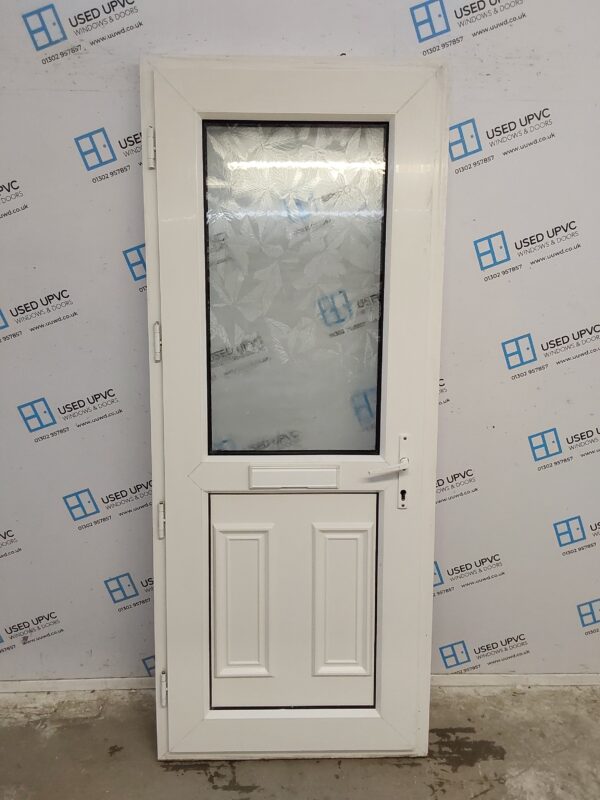 Used White Upvc Front Door 835mm x 2050mm 0612 - Image 2