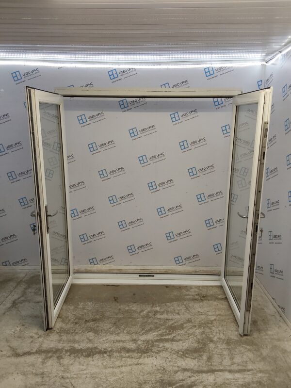 Used White Upvc French Doors 1810mm x 2090mm (Reduce To 2070mm) EA2 - Image 2