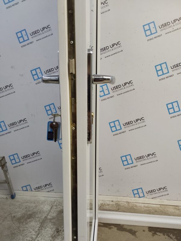Used White Upvc French Doors 1785mm x 2055mm EA3 - Image 4
