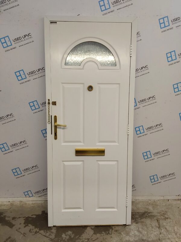 Used White Upvc Front Door 860mm x 2065mm 0120 - Image 2