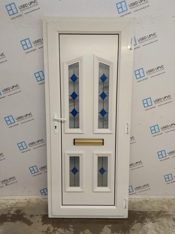 Used White Upvc Front Door 865mm x 2055mm 0023 - Image 2