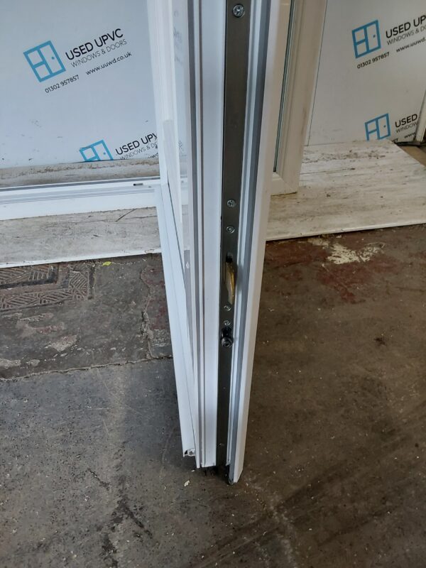 Used White Upvc Front Door With Side Panels And Toplight 1595mm x 2420mm (Reduce To 2395mm) DS028 - Image 6