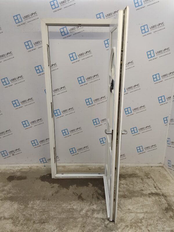Used White Upvc Back Door 850mm x 2050mm (Reduce To 835mm) C6004 - Image 3