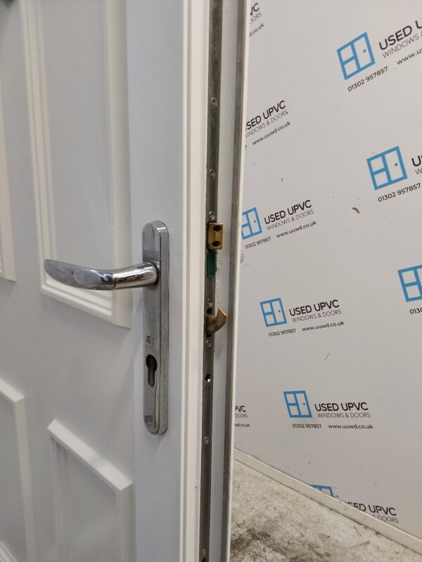 Used White Upvc Back Door 850mm x 2050mm (Reduce To 835mm) C6004 - Image 5