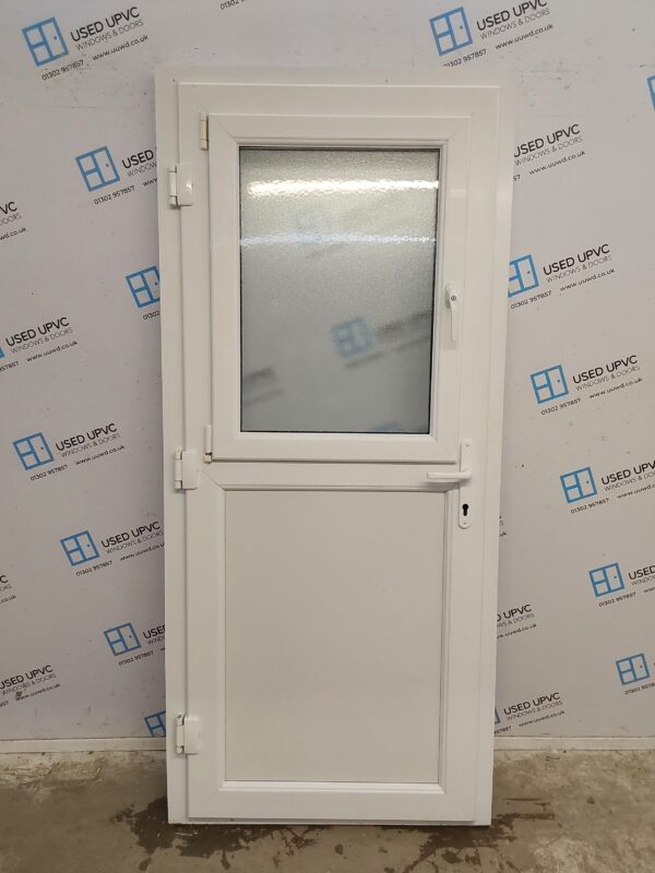 Used White Upvc Stable Door 920mm x 2055mm (Reduce To 905mm) 0361 - Image 2