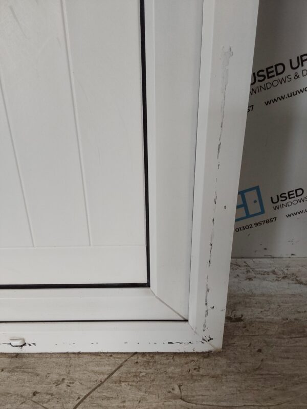 Used White Upvc Back Door And Toplight 860mm x 2425mm 0562 - Image 15