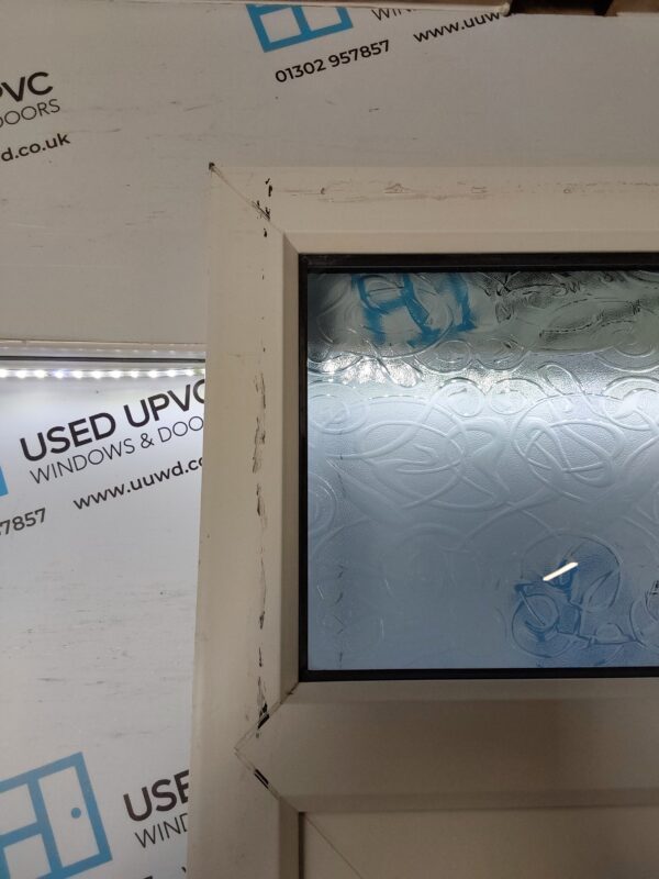 Used White Upvc Back Door And Toplight 860mm x 2425mm 0562 - Image 17