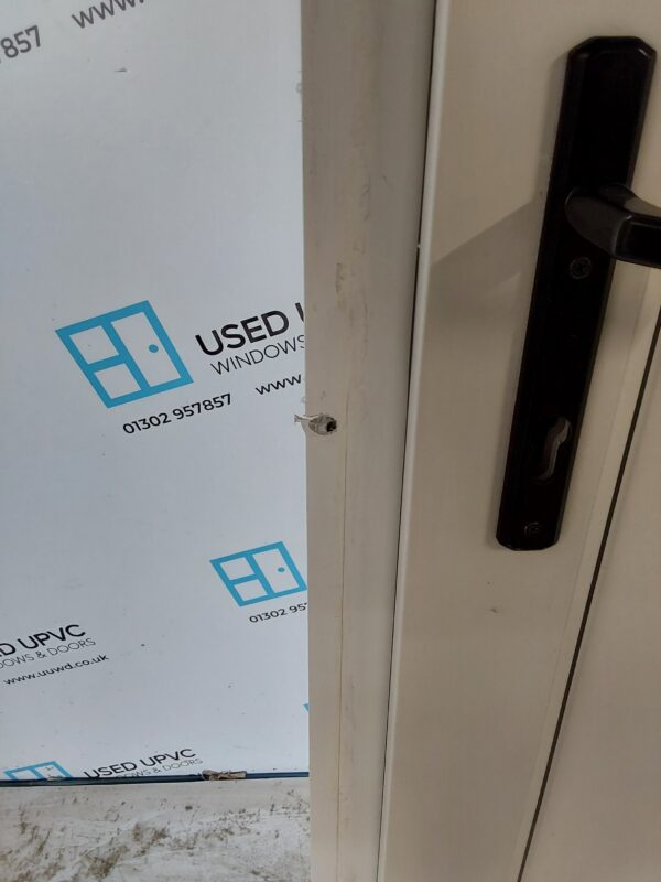 Used White Upvc Back Door And Toplight 860mm x 2425mm 0562 - Image 8