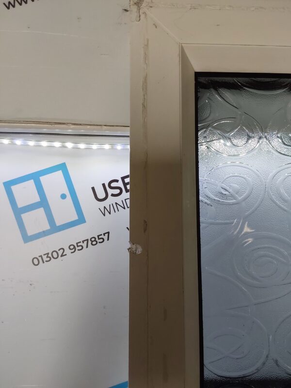 Used White Upvc Back Door And Toplight 860mm x 2425mm 0562 - Image 10