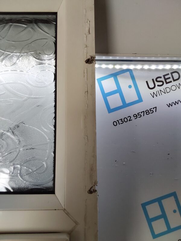 Used White Upvc Back Door And Toplight 860mm x 2425mm 0562 - Image 11