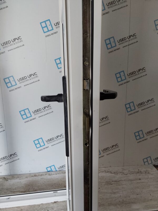 Used White Upvc Back Door And Toplight 860mm x 2425mm 0562 - Image 5