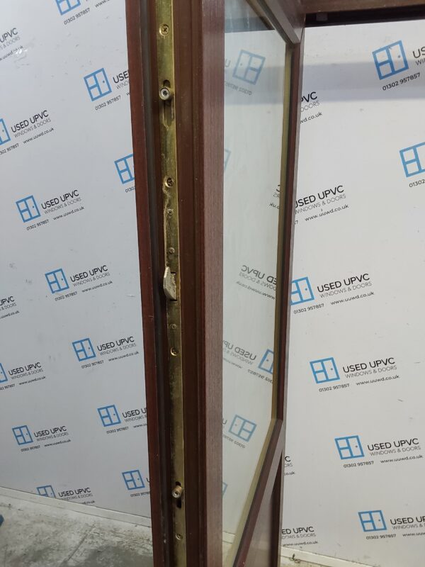 Used Woodgrain Upvc Back Door 920mm x 2065mm (Reduce To 900mm x 2045mm) 0078 - Image 4