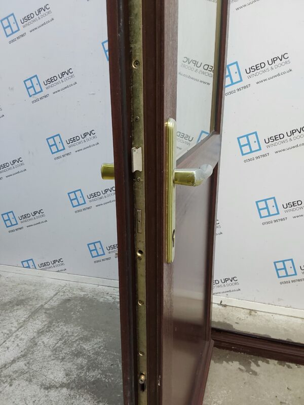 Used Woodgrain Upvc Back Door 920mm x 2065mm (Reduce To 900mm x 2045mm) 0078 - Image 5