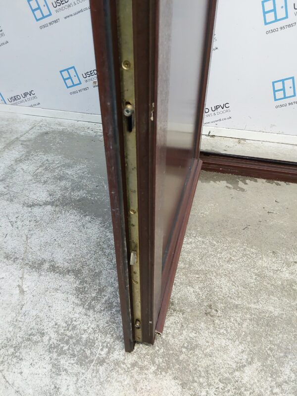 Used Woodgrain Upvc Back Door 920mm x 2065mm (Reduce To 900mm x 2045mm) 0078 - Image 6