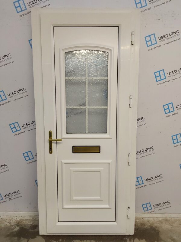 Used White Upvc Front Door 930mm x 2090mm (reduce to 850mm) 0399 - Image 2