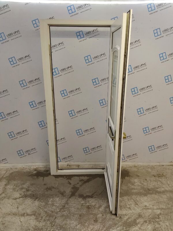 Used White Upvc Front Door 930mm x 2090mm (reduce to 850mm) 0399 - Image 3