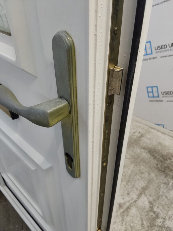 Used White Upvc Front Door 930mm x 2090mm (reduce to 850mm) 0399 - Image 5