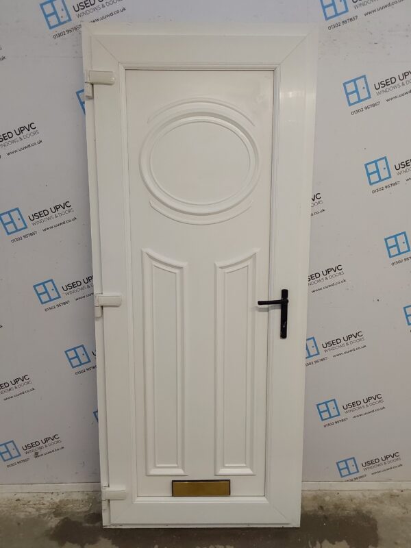 Used White Upvc Front Door 870mm x 2065mm 0775 - Image 2